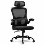 Chaise de Bureau Ergonomique à Double Dossier avec Support Lombaire Réglable