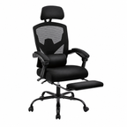 Chaise de Bureau Ergonomique Inclinable avec Repose-Pieds Rétractable
