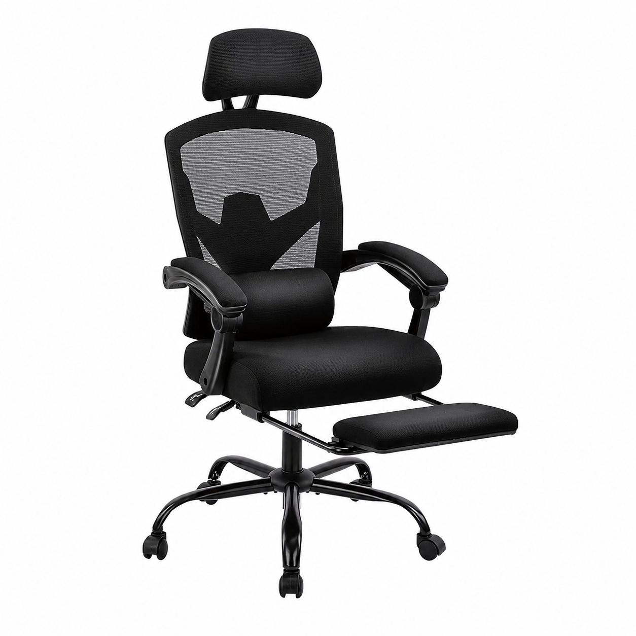 Chaise de Bureau Ergonomique Inclinable avec Repose-Pieds Rétractable