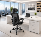 Chaise de Bureau Ergonomique Inclinable avec Repose-Pieds Rétractable