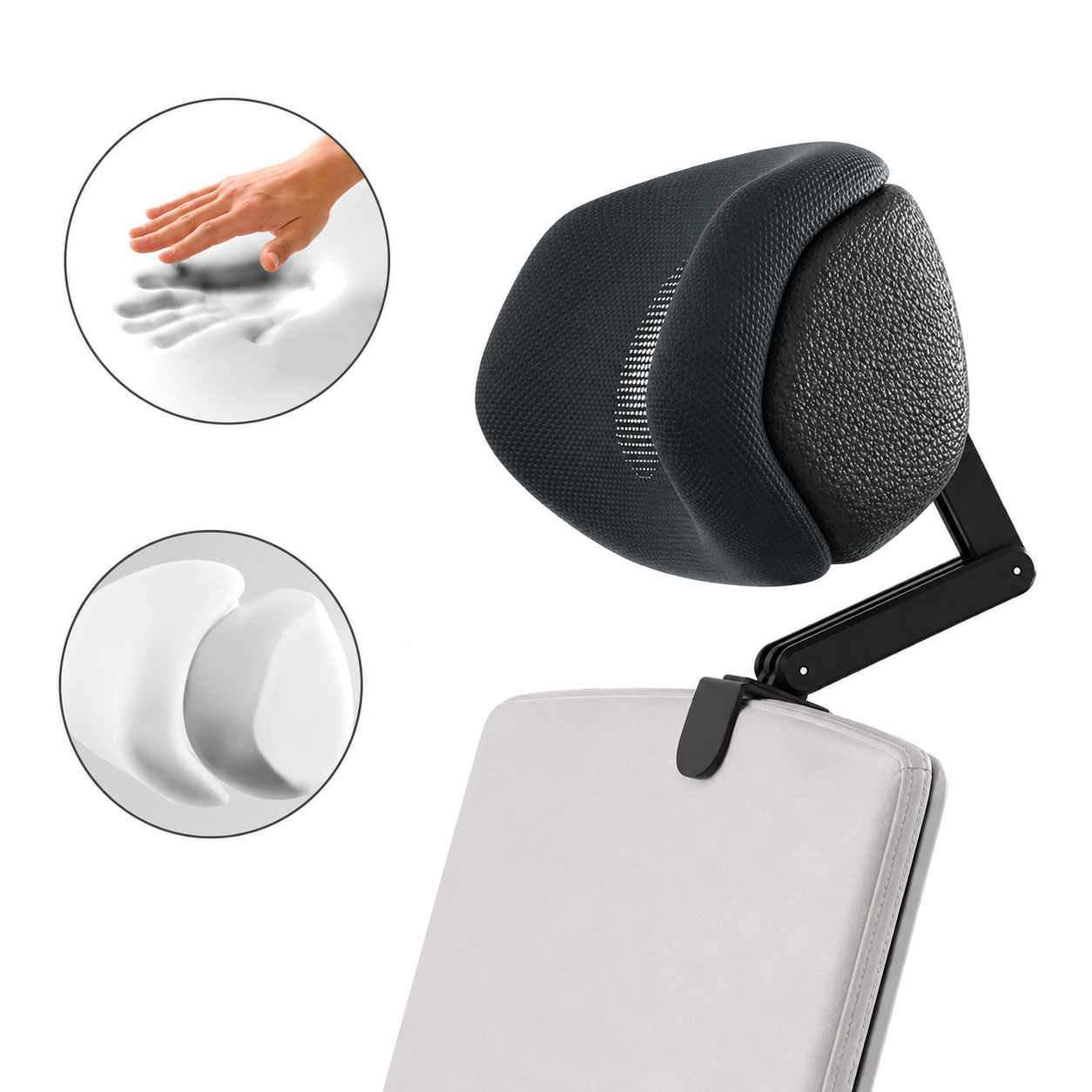 Appui-Tête Ergonomique pour Chaise de Bureau avec Soutien de la Nuque