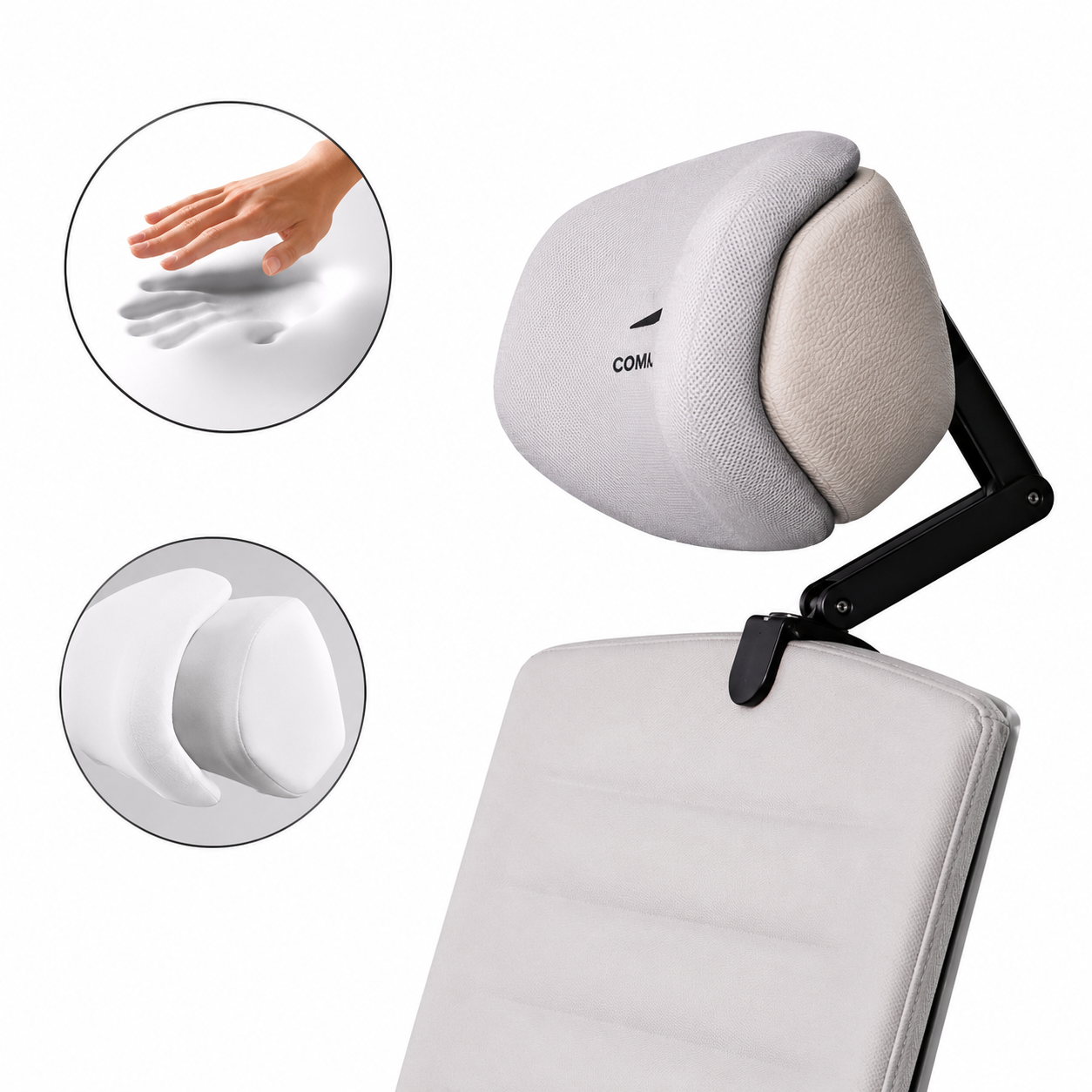 Appui-Tête Ergonomique pour Chaise de Bureau avec Soutien de la Nuque