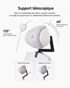 Appui-Tête Ergonomique pour Chaise de Bureau avec Soutien de la Nuque