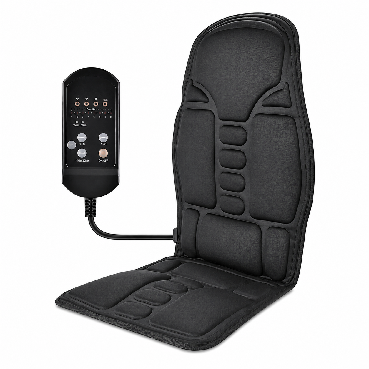 Coussin de massage chauffant électrique pour chaise de bureau et voiture, vibrations multi-zones, fonction infrarouge intégrée