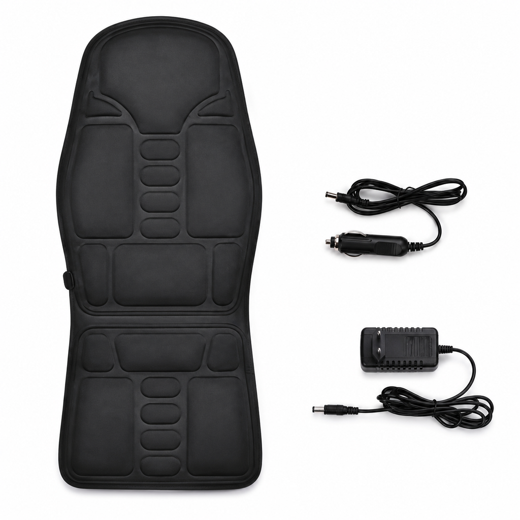 Coussin de massage chauffant électrique pour chaise de bureau et voiture, vibrations multi-zones, fonction infrarouge intégrée