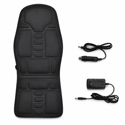 Coussin de massage chauffant électrique pour chaise de bureau et voiture, vibrations multi-zones, fonction infrarouge intégrée