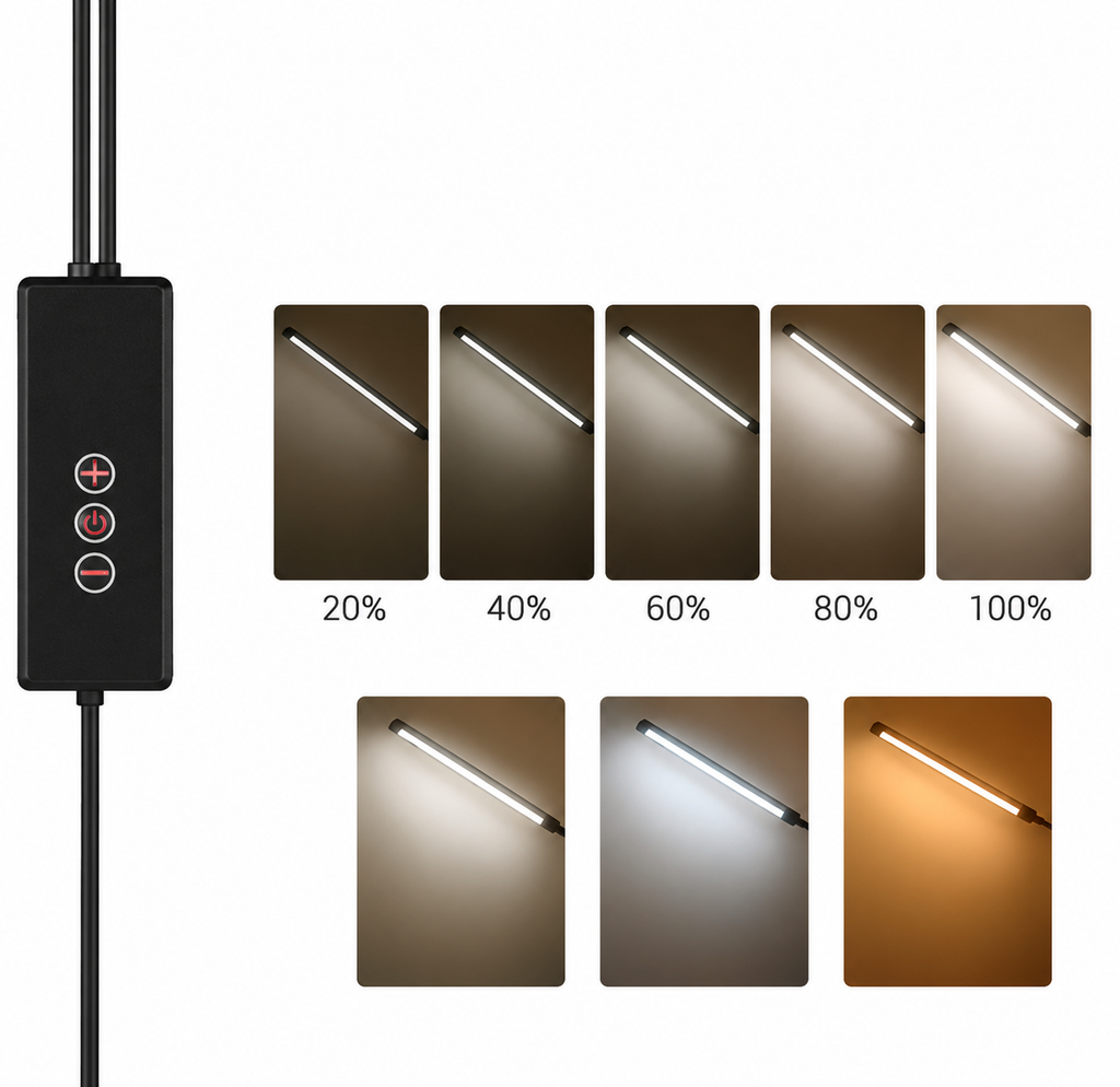 Lampe de Bureau LED à Clip – Simple ou Double Tête