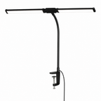 Lampe de Bureau LED Double Tête à Col de Cygne avec Intensité Réglable