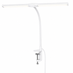 Lampe de Bureau LED Double Tête à Col de Cygne avec Intensité Réglable