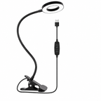 Lampe de Lecture LED à Pince Réglable avec Col de Cygne Flexible