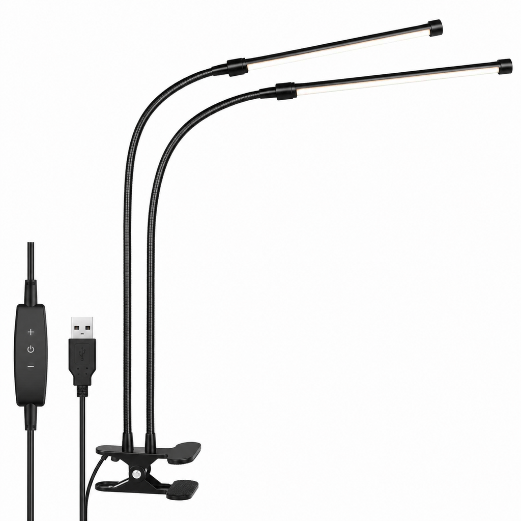Lampe de Bureau LED à Clip – Simple ou Double Tête