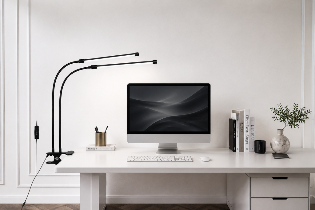 Lampe de Bureau LED à Clip – Simple ou Double Tête