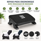 Repose-Pieds Ergonomique Avec Rouleaux De Massage