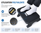 Repose-Pieds Ergonomique Avec Rouleaux De Massage