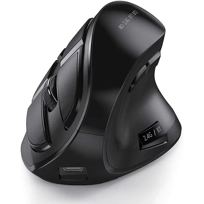 Souris Sans Fil Verticale Bluetooth Rechargeable  Ergonomique – USB  Compatible Tablette & Ordinateur Portable