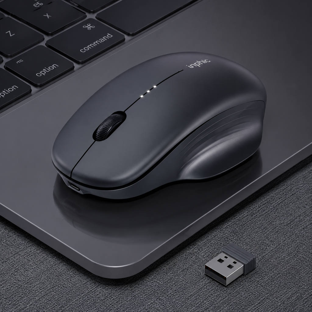 Souris Rechargeable Sans Fil Ergonomique Type-C Silencieuse