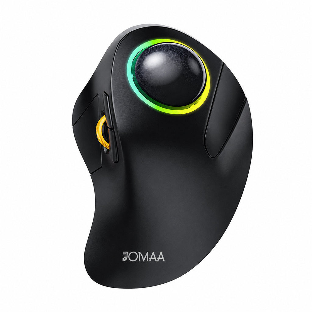 Souris Ergonomique Trackball Sans Fil Rechargeable LED