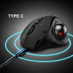 Souris Trackball Ergonomique Bluetooth Rechargeable