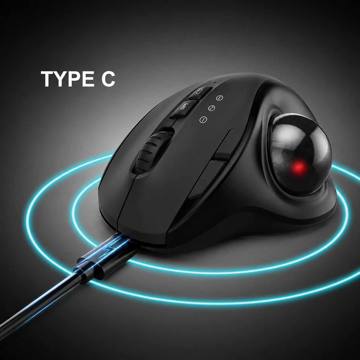 Souris Trackball Ergonomique Bluetooth Rechargeable