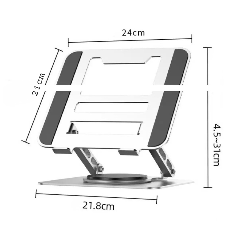 Support Ordinateur Portable Aluminium 360° 9-17 Pouces