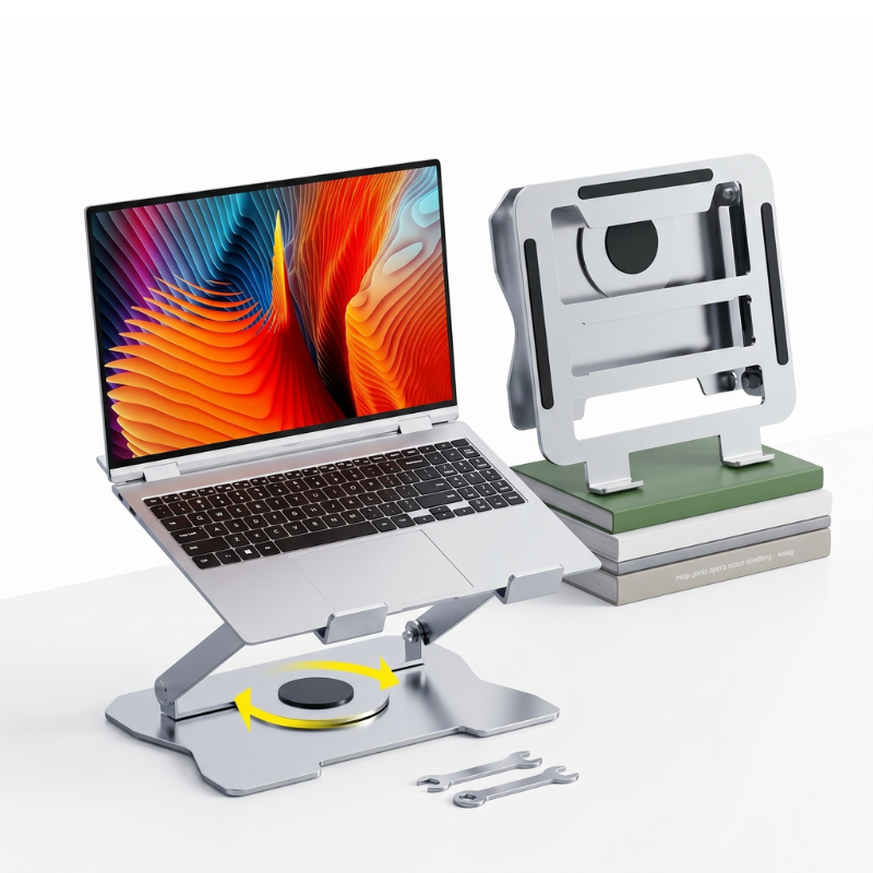 Support Ordinateur Portable Aluminium 360° 9-17 Pouces