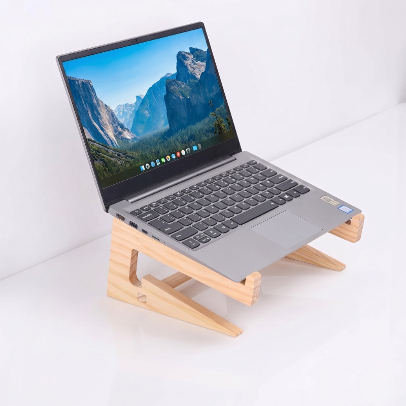 Support Ordinateur Portable en Bois Démontable 10-17 Pouces