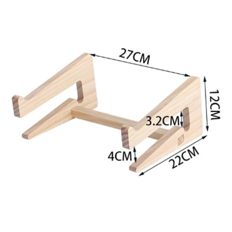 Support Ordinateur Portable en Bois Démontable 10-17 Pouces
