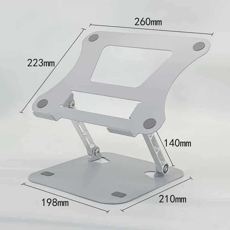Support Ordinateur Portable Réglable Acier Carbone 10-17 Pouces