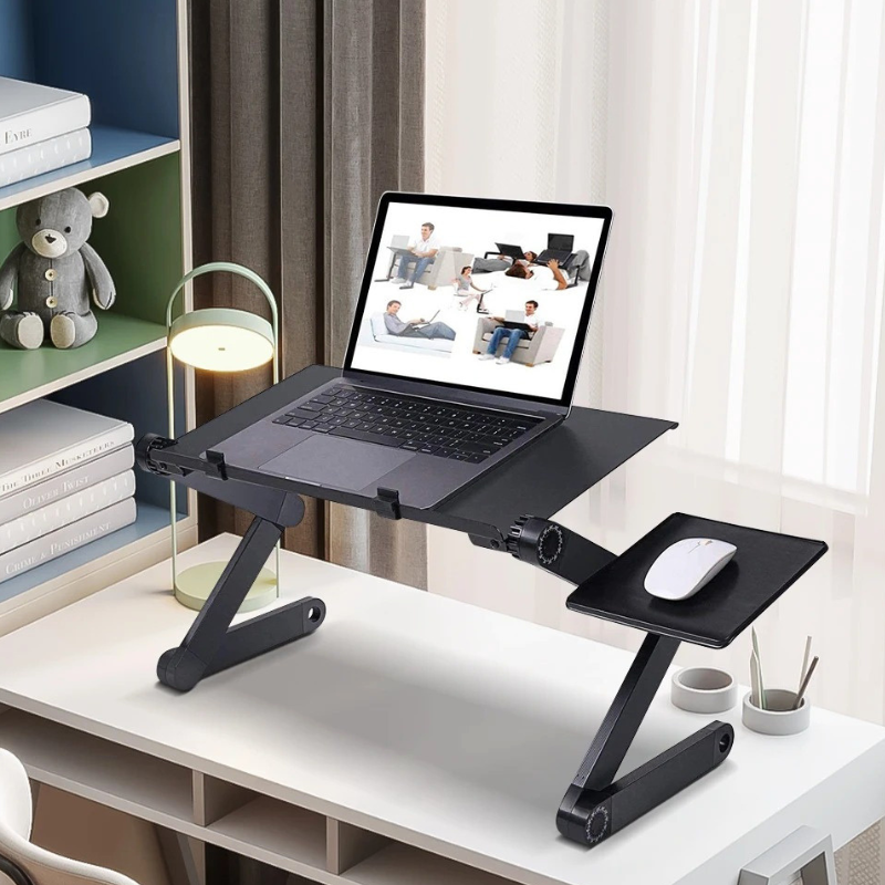 Support Ordinateur Portable Réglable avec Plateau Souris