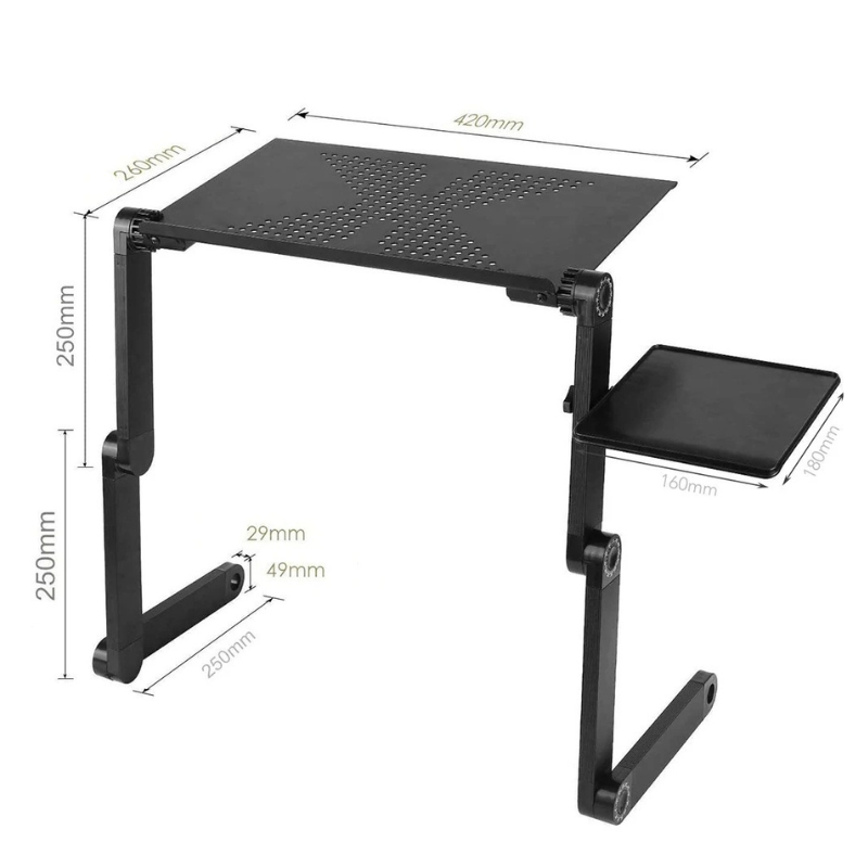 Support Ordinateur Portable Réglable avec Plateau Souris