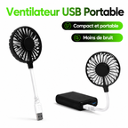 Mini Ventilateur USB Flexible 7 Pales Réglable 360°