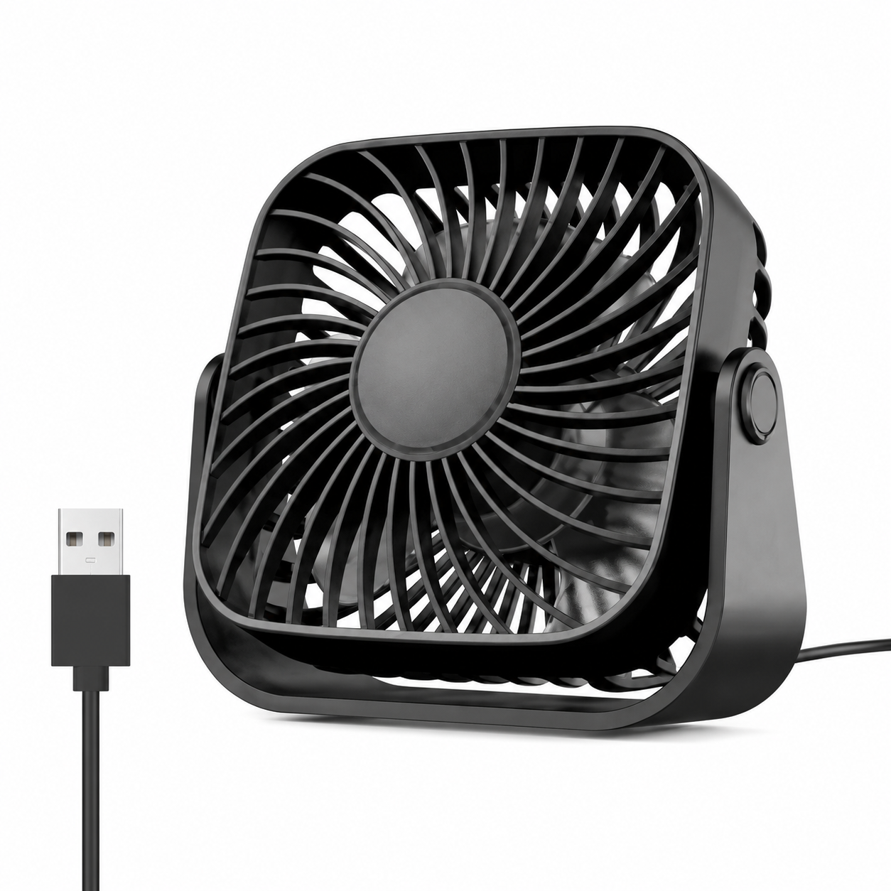 Mini Ventilateur USB de Bureau Réglable 360° à 3 Vitesses