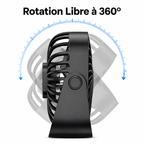 Mini Ventilateur USB de Bureau Réglable 360° à 3 Vitesses