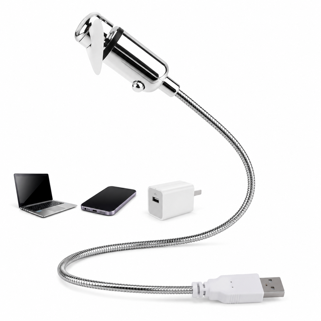 Mini Ventilateur USB Flexible à Col de Cygne 38 cm